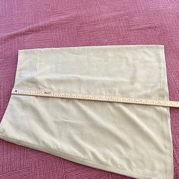 George women’s size 12 microsuede Tan below the knee midi Skirt - Picture 6 of 13